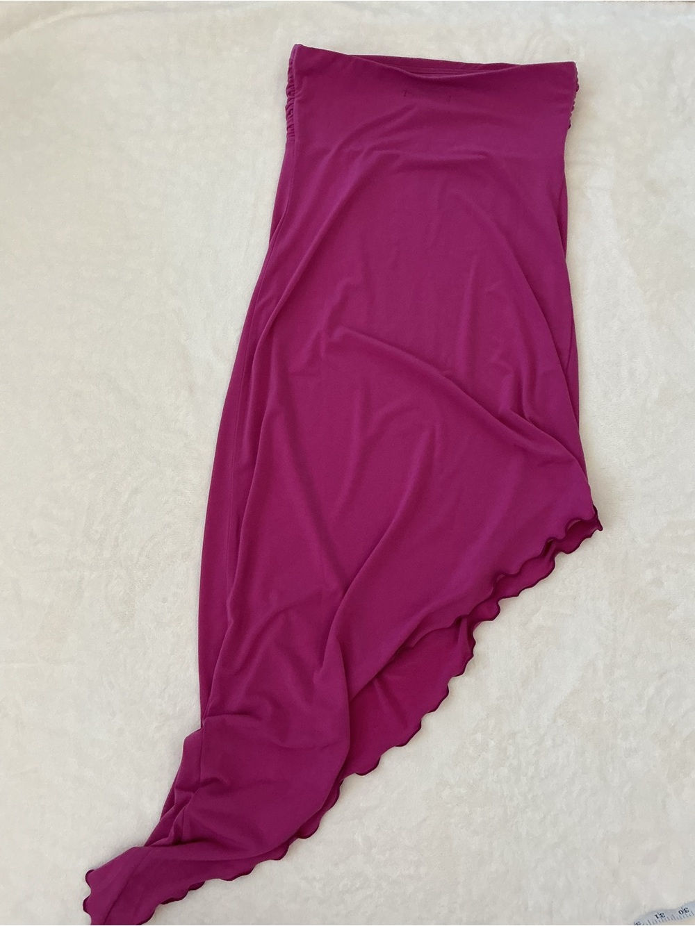 Urban Outfitters Magenta Asymmetrical Mesh Hem Maxi Midi Skirt Women's Medium